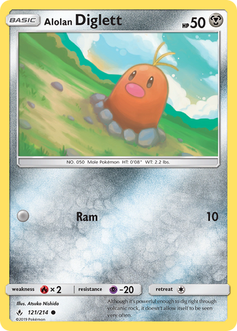 Alolan Diglett (121/214) [Sol y Luna: Vínculos inquebrantables] 