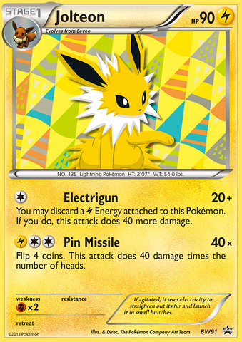 Jolteon (BW91) [Blanco y negro: Promociones de Black Star] 