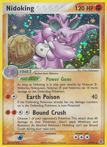 Nidoking (8/112) [EX: Rojo fuego y verde hoja] 