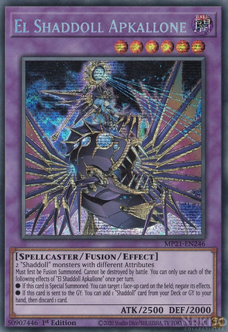 El Shaddoll Apkallone [MP21-EN246] Secreto Prismático Raro 