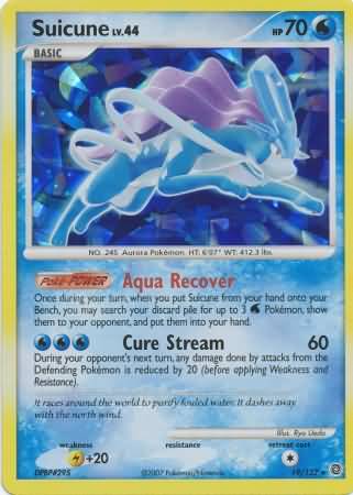 Suicune (19/132) (Holo de hielo agrietado) [Diamond &amp; Pearl: Secret Wonders] 
