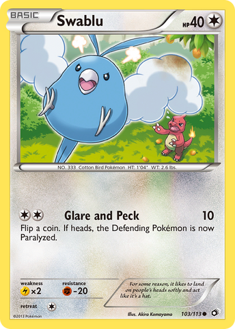 Swablu (103/113) [Blanco y negro: Tesoros legendarios] 