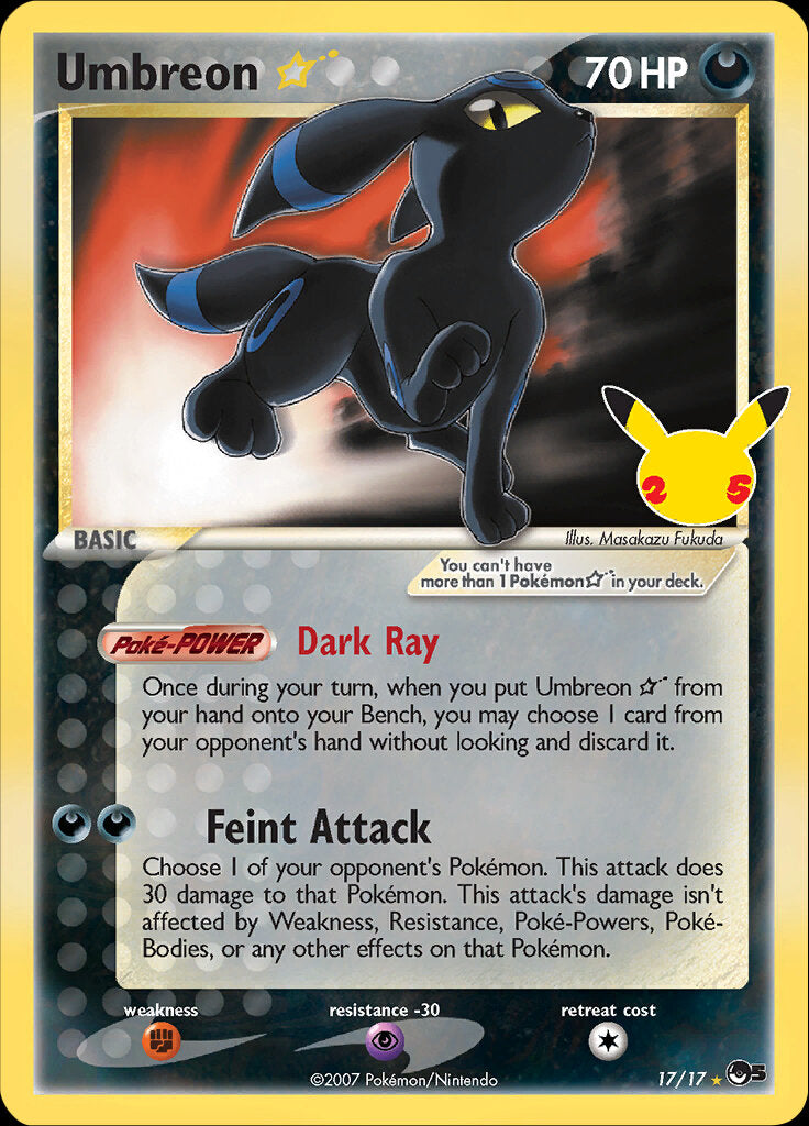 Umbreon (17/17) (Estrella) [Celebraciones: 25 Aniversario - Colección Clásica] 