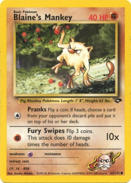 Mankey de Blaine (63/132) [Gym Challenge Unlimited] 
