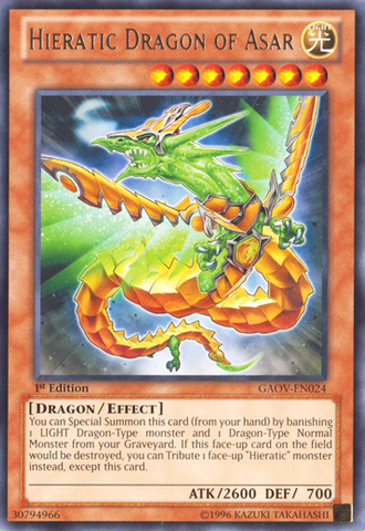 Dragón Hierático de Asar [GAOV-EN024] Raro 