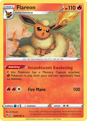 Flareon (026/185) [Espada y escudo: voltaje vivo]
