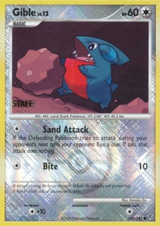 Gible (106/147) (Personal de promoción del campeonato) [Platino: Vencedores supremos] 