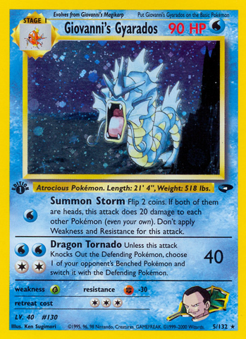 Gyarados de Giovanni (5/132) [Gym Challenge 1.ª edición] 