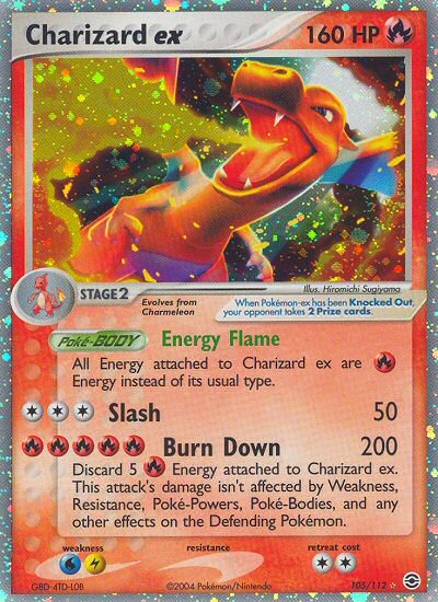 Charizard ex (105/112) [EX: Rojo fuego y verde hoja] 