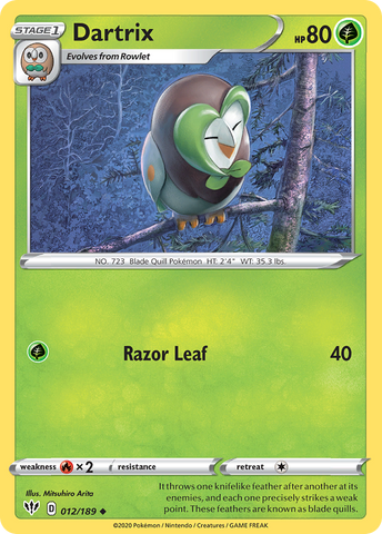 Dartrix (012/189) [Espada y escudo: Oscuridad en llamas] 
