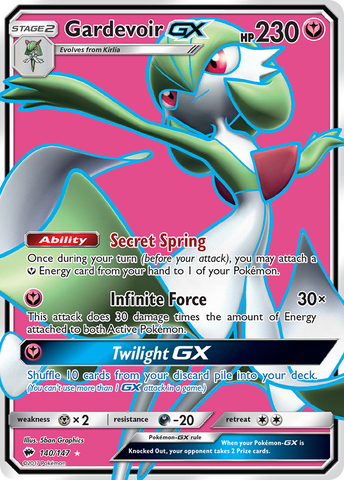 Gardevoir GX (140/147) [Sol y Luna: Sombras ardientes] 