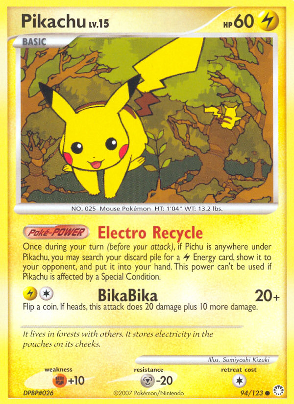 Pikachu (94/123) [Diamante y Perla: Tesoros Misteriosos] 