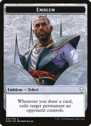Teferi, héroe de Dominaria Emblema [Fichas de Dominaria] 