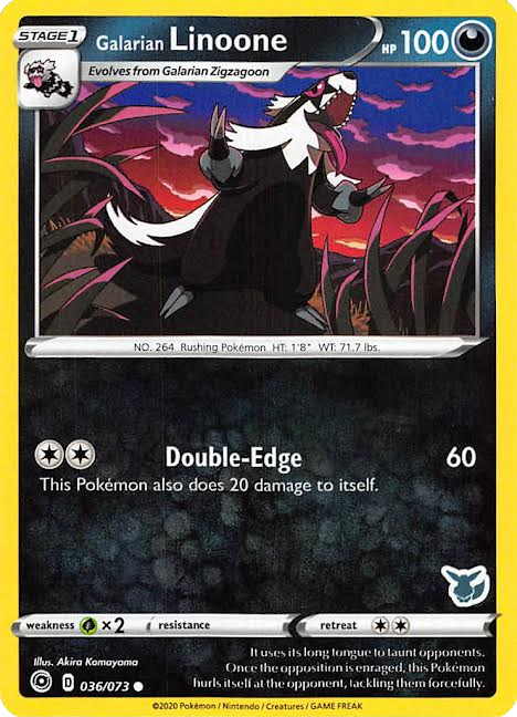 Linoone de Galar (036/073) (Cubierta Eevee) [Battle Academy 2022] 