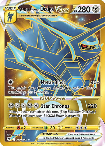 Origin Forme Dialga VSTAR (210/189) [Espada y escudo: Resplandor astral] 