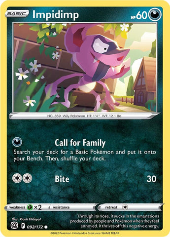 Impidimp (092/172) [Espada y escudo: Estrellas brillantes] 
