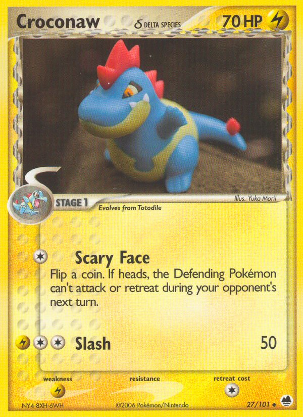 Croconaw (27/101) (Especie Delta) [EX: Dragon Frontiers] 