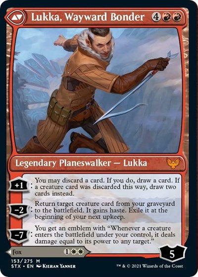 Mila, compañera astuta // Lukka, Wayward Bonder [Promociones de presentación de Strixhaven: School of Mages] 