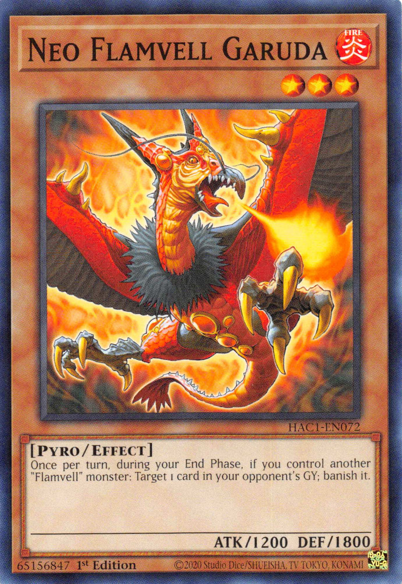 Neo Flamvell Garuda (Terminal de duelo) [HAC1-EN072] Paralelo Raro 