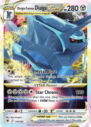 Origin Forme Dialga VSTAR (114/189) [Espada y escudo: Resplandor astral] 