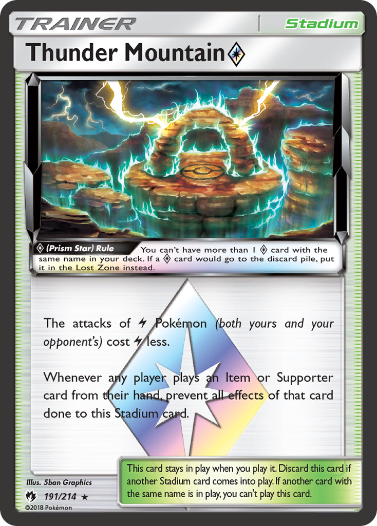 Thunder Mountain (191/214) (Prism Star) [Sol y Luna: Lost Thunder] 