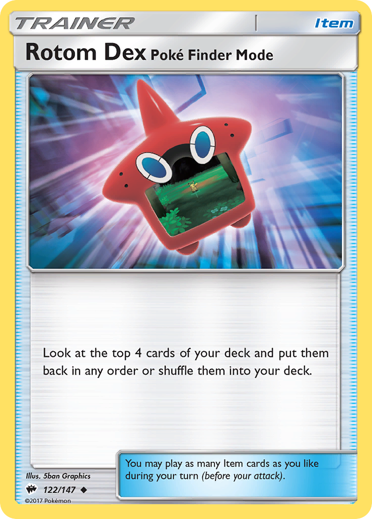 Modo Rotom Dex Poke Finder (122/147) [Sol y luna: Sombras ardientes] 