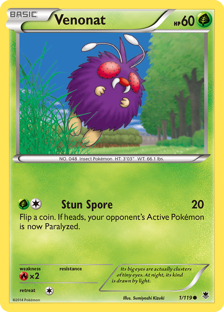 Venonat (1/119) [XY: Fuerzas fantasma] 