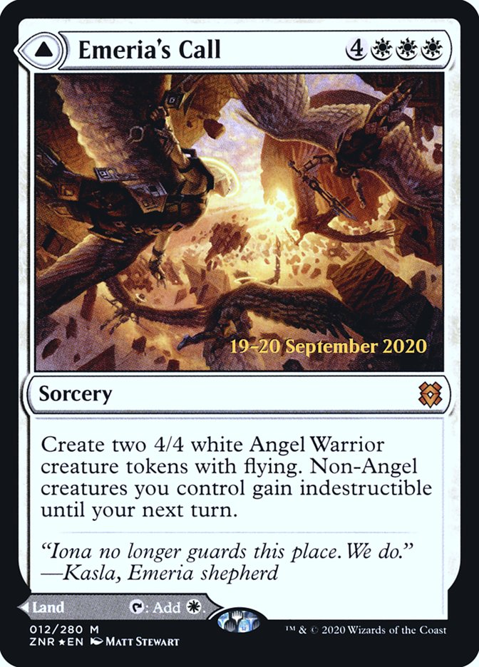 La llamada de Emeria // Emeria, Skyclave destrozado [Promociones de presentación de Zendikar Rising] 