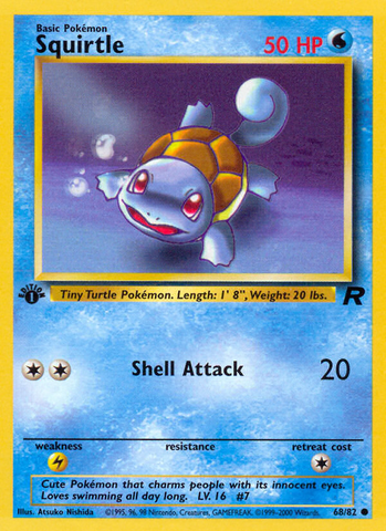Squirtle (68/82) [Equipo Rocket 1.ª edición] 