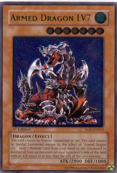 Dragón Armado LV7 [SOD-EN015] Último Raro 