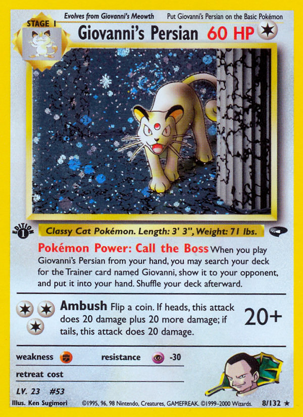 El persa de Giovanni (8/132) [Gym Challenge 1.ª edición] 