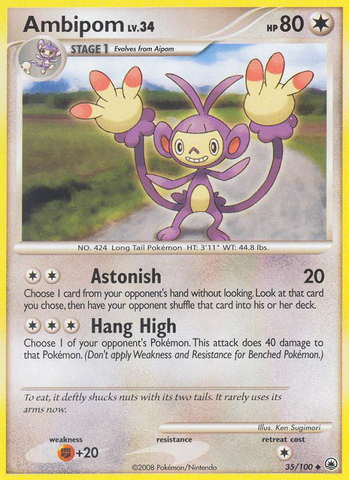 Ambipom (35/100) [Diamante y Perla: Amanecer majestuoso] 