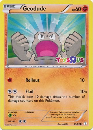 Geodude (43/83) (Promoción de Toys R Us) [XY: Generaciones] 