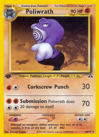 Poliwrath (28/75) [Neo Discovery 1.ª edición] 