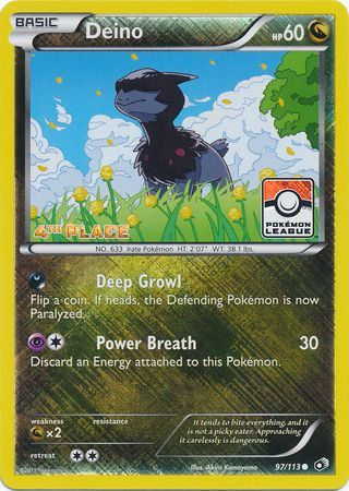 Deino (97/113) (4to lugar de promoción de liga) [Blanco y negro: Tesoros legendarios] 