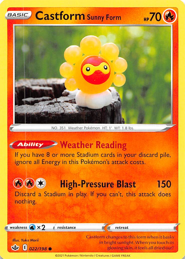 Castform Sunny Form (022/198) [Espada y escudo: Reino escalofriante] 