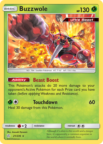 Buzzwole (21/236) [Sol y Luna: Eclipse cósmico] 