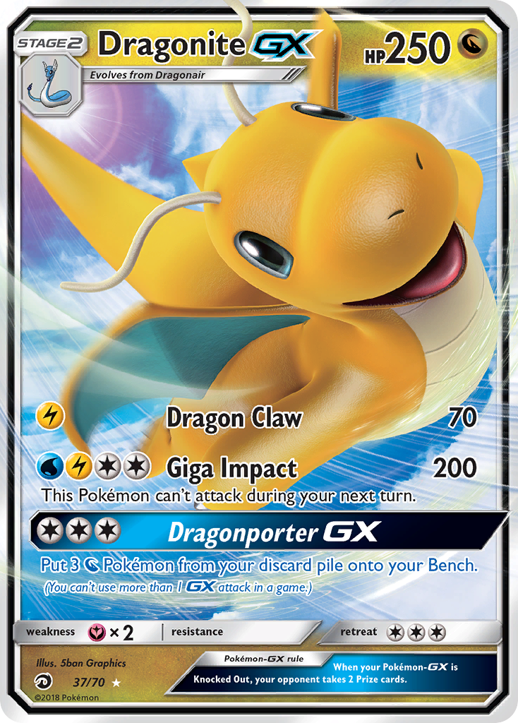 Dragonite GX (37/70) [Sol y Luna: Majestad del Dragón] 