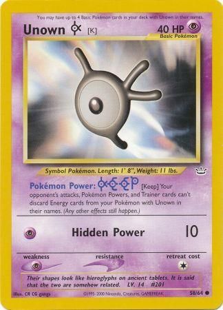 Unown [K] (58/64) [Neo Revelación Ilimitada] 