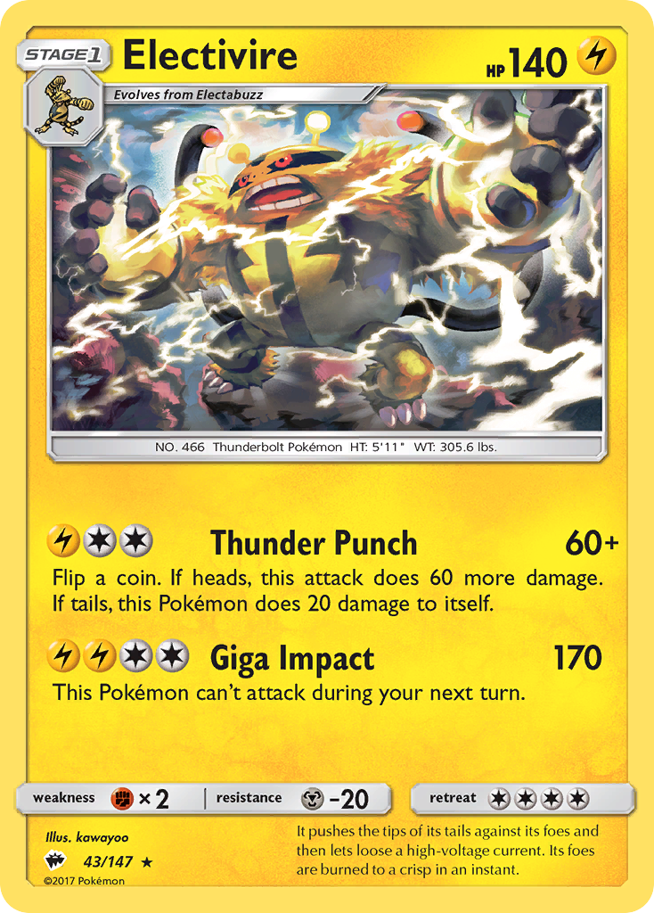 Electivire (43/147) [Sol y Luna: Sombras ardientes] 