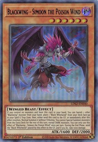 Blackwing - Simoon el viento venenoso (azul) [LDS2-EN040] Ultra raro 