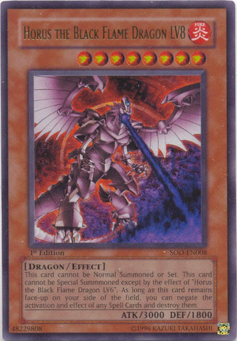 Horus el Dragón de Llama Negra LV8 [SOD-EN008] Ultra Raro 