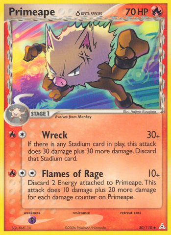 Primeape (50/110) (Especie Delta) [EX: Holon Phantoms] 