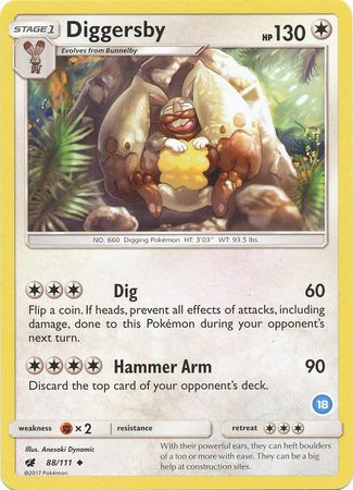 Diggersby (88/111) (Exclusivo de cubierta n.° 18) [Sol y Luna: Kit de entrenador - Alolan Ninetales] 