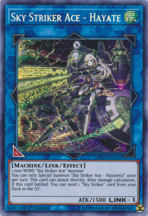 Sky Striker Ace - Hayate [MP19-EN109] Prismático Secreto Raro 
