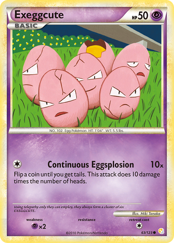 Exeggcute (63/123) [HeartGold y SoulSilver: Conjunto básico] 