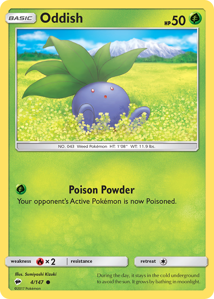 Oddish (4/147) [Sol y Luna: Sombras ardientes] 