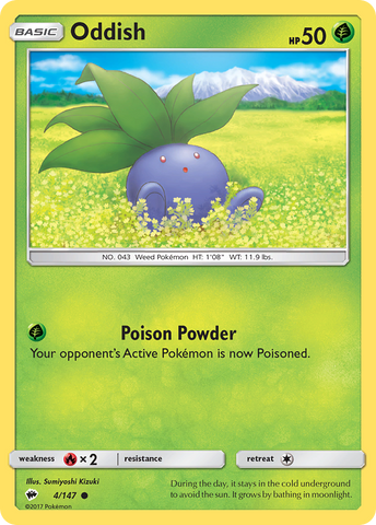 Oddish (4/147) [Sol y Luna: Sombras ardientes] 