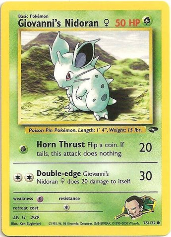 Nidoran de Giovanni (75/132) (Mujer) [Gym Challenge Unlimited] 