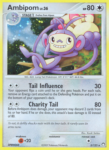 Ambipom (3/123) [Diamante y perla: tesoros misteriosos] 